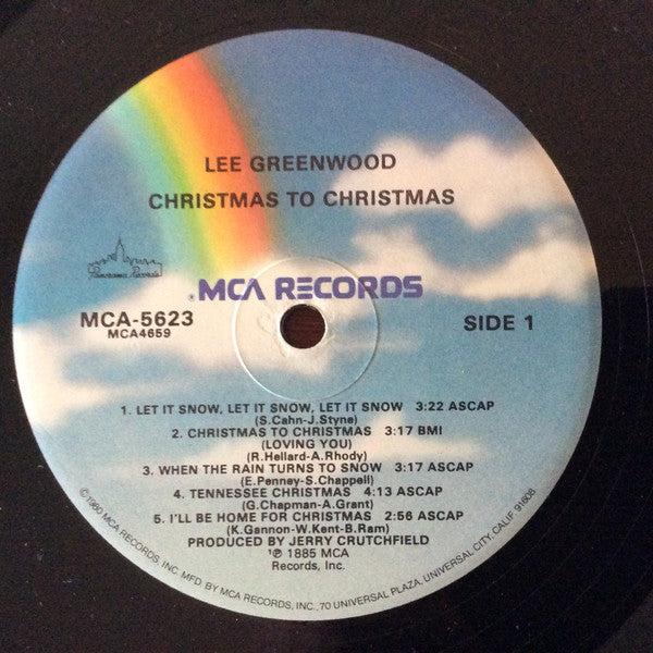 Lee Greenwood : Christmas To Christmas (LP, Album, Glo)