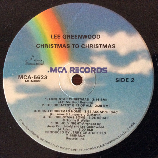 Lee Greenwood : Christmas To Christmas (LP, Album, Glo)