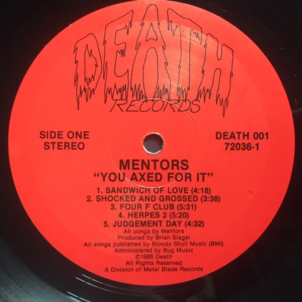 Mentors : You Axed For It! (LP, Album)