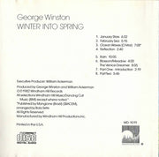 George Winston : Winter Into Spring (CD, Album, Club)