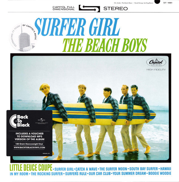The Beach Boys : Surfer Girl (LP, Album, RE, 180)