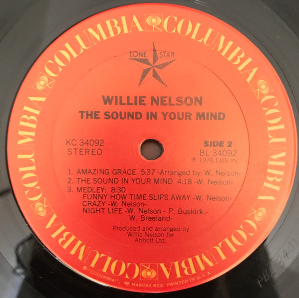 Willie Nelson : The Sound In Your Mind (LP, Album, San)