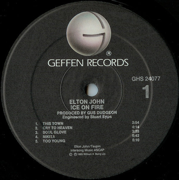 Elton John : Ice On Fire (LP, Album, Spe)