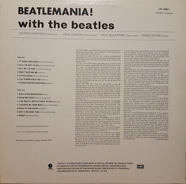 The Beatles : Beatlemania! With The Beatles (LP, Album, RE, Pur)