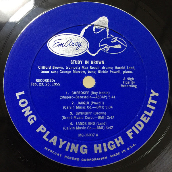 Clifford Brown And Max Roach : Study In Brown (LP, Album, Mono)