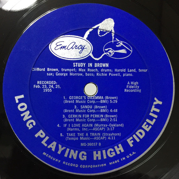 Clifford Brown And Max Roach : Study In Brown (LP, Album, Mono)