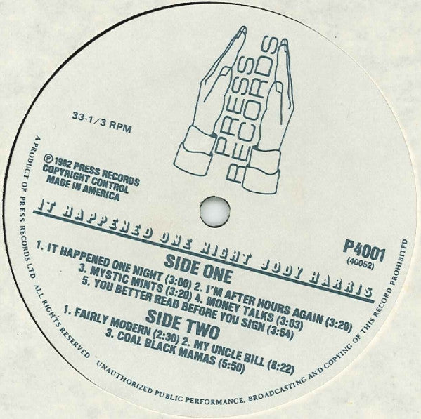 Jody Harris : It Happened One Night (LP)