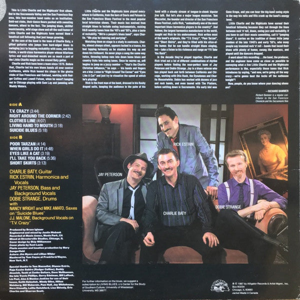 Little Charlie And The Nightcats : All The Way Crazy (LP, Album, HUB)