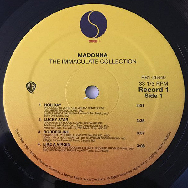 Madonna : The Immaculate Collection (2xLP, Comp, RE, Gat)