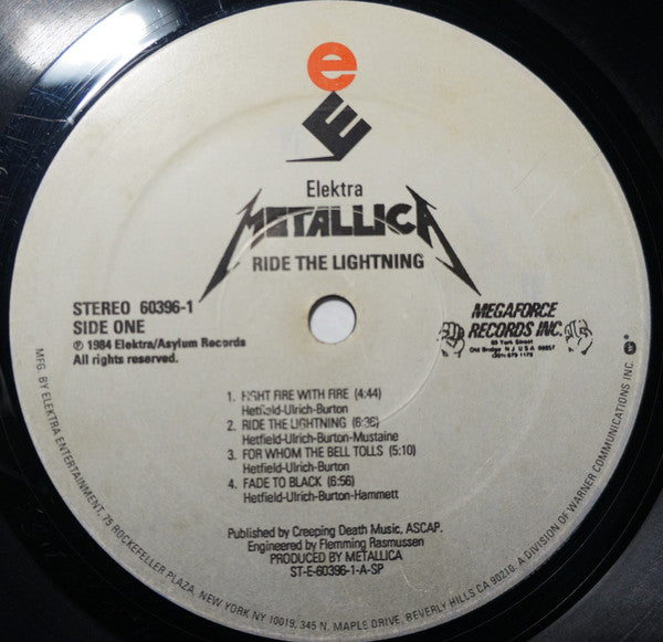 Metallica : Ride The Lightning (LP, Album, RE, SP )