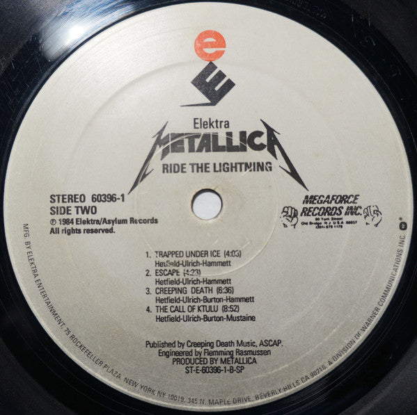 Metallica : Ride The Lightning (LP, Album, RE, SP )