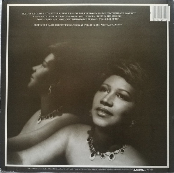 Aretha Franklin : Love All The Hurt Away (LP, Album, Hau)