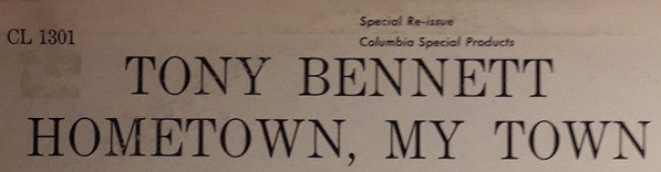 Tony Bennett : Hometown, My Town (LP, Album, Mono, RE)