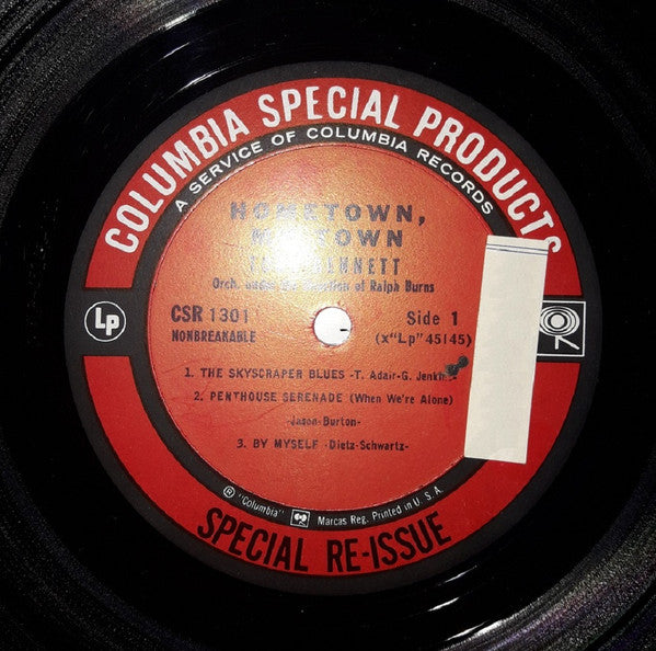 Tony Bennett : Hometown, My Town (LP, Album, Mono, RE)