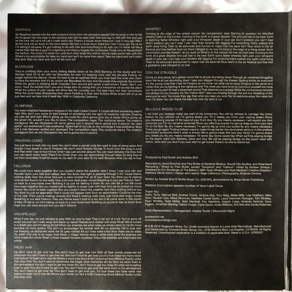 Andrew Bird : My Finest Work Yet (LP, Album, Gat)