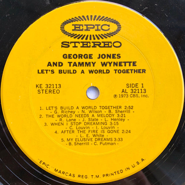 George Jones And Tammy Wynette* : Let's Build A World Together (LP, Album, Ter + 7")