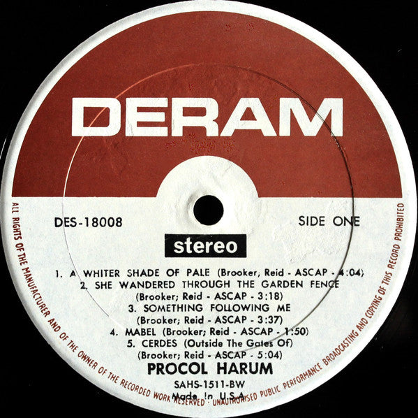 Procol Harum : Procol Harum (LP, Album, BW )