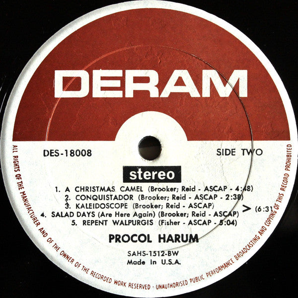 Procol Harum : Procol Harum (LP, Album, BW )