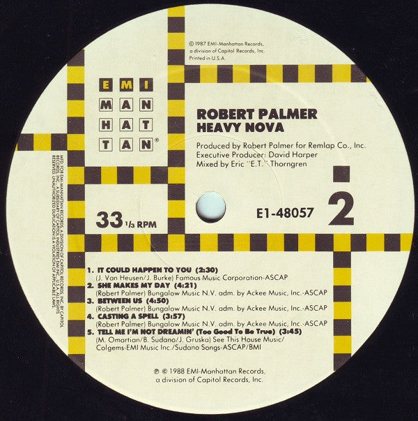Robert Palmer : Heavy Nova (LP, Album, ARC)