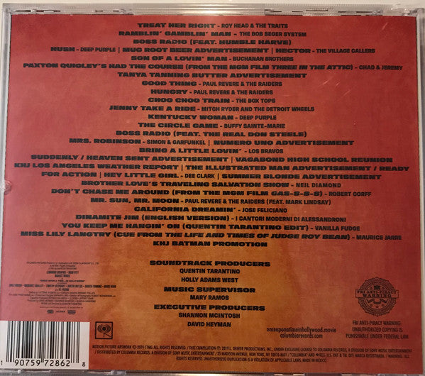 Various : Once Upon A Time In Hollywood (Original Motion Picture Soundtrack) (CD, Album, Comp)