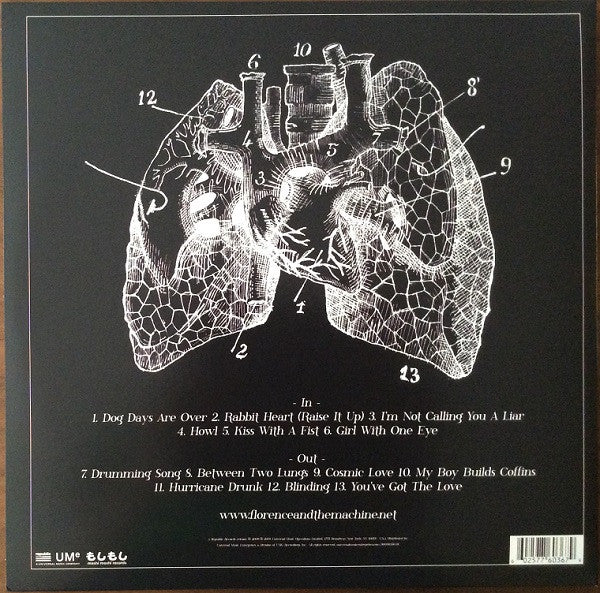 Florence And The Machine : Lungs (LP, Album, Ltd, RE, Bur)