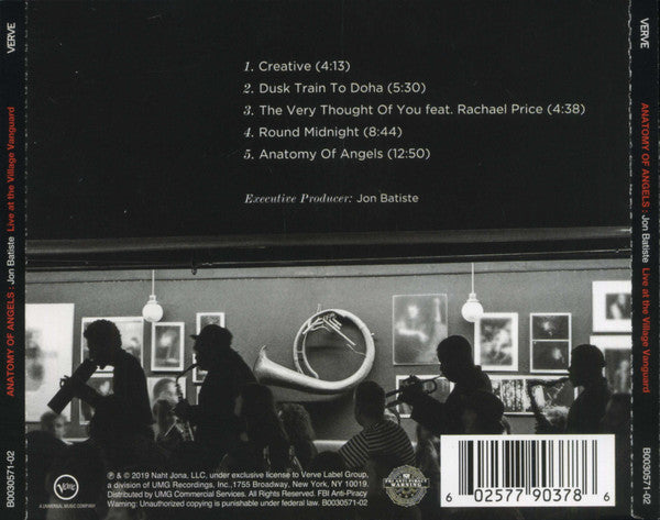 Jon Batiste : Anatomy Of Angels: Live At The Village Vanguard (CD, Album)