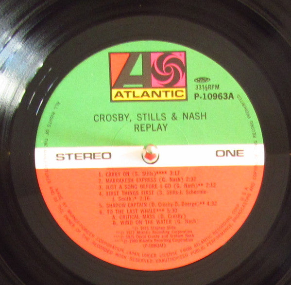 Crosby, Stills & Nash : Replay (LP, Comp)