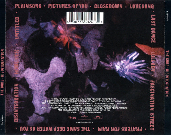 The Cure : Disintegration (CD, Album, RE, RM)