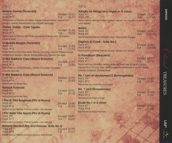 Various : Classical Treasures (2xCD, Comp, Promo, Dig)