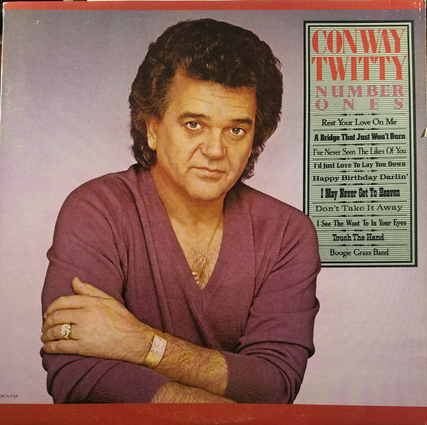 Conway Twitty : Number Ones (LP, Comp, Pin)