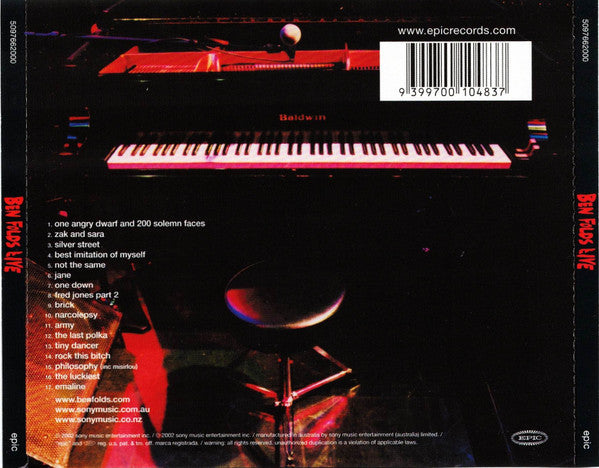 Ben Folds : Ben Folds Live (CD, Album)