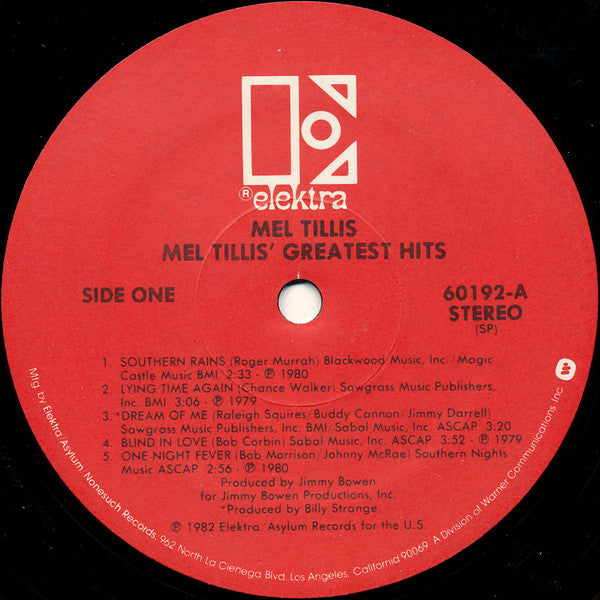 Mel Tillis : Mel Tillis' Greatest Hits (LP, Comp)