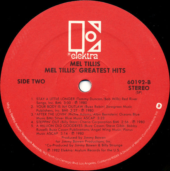 Mel Tillis : Mel Tillis' Greatest Hits (LP, Comp)