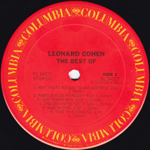 Leonard Cohen : The Best Of (LP, Comp, San)