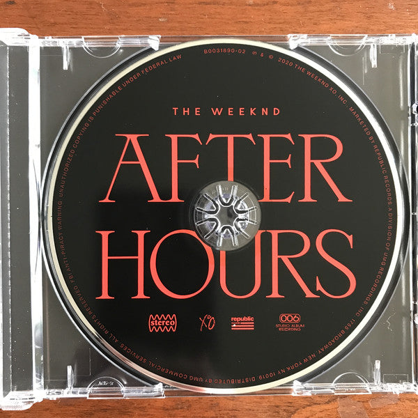 The Weeknd : After Hours (CD, Album)