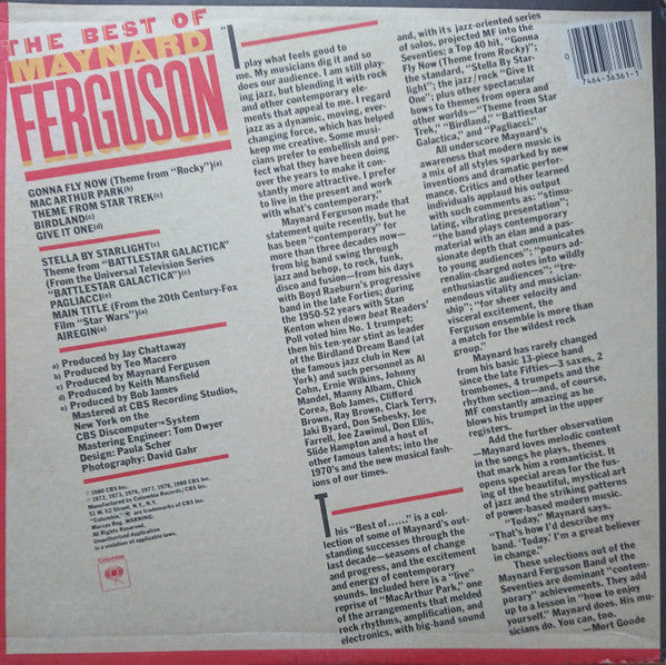 Maynard Ferguson : The Best Of Maynard Ferguson (LP, Comp)