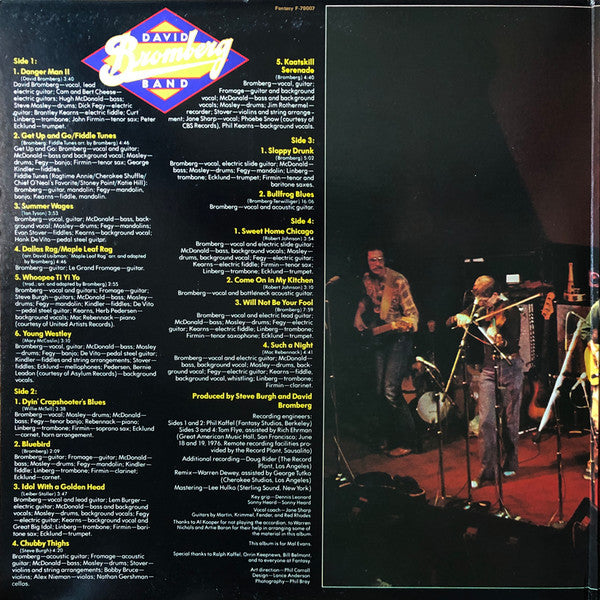 David Bromberg Band : How Late'll Ya Play 'Til (2xLP, Album, RE)