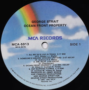 George Strait : Ocean Front Property (LP, Album, Glo)