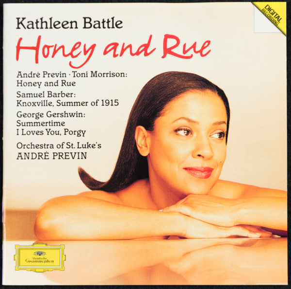 Kathleen Battle, Toni Morrison, Samuel Barber, George Gershwin, Orchestra Of St. Luke's, André Previn : Honey And Rue (CD, Album, Club)