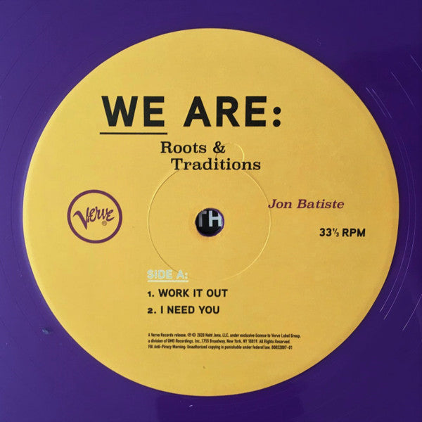 Jon Batiste : We Are: Roots & Traditions (12", EP, RSD, Ltd, Pur)