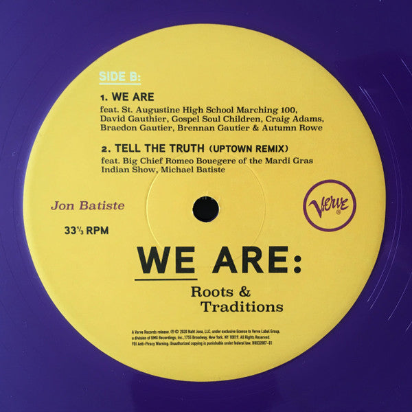 Jon Batiste : We Are: Roots & Traditions (12", EP, RSD, Ltd, Pur)