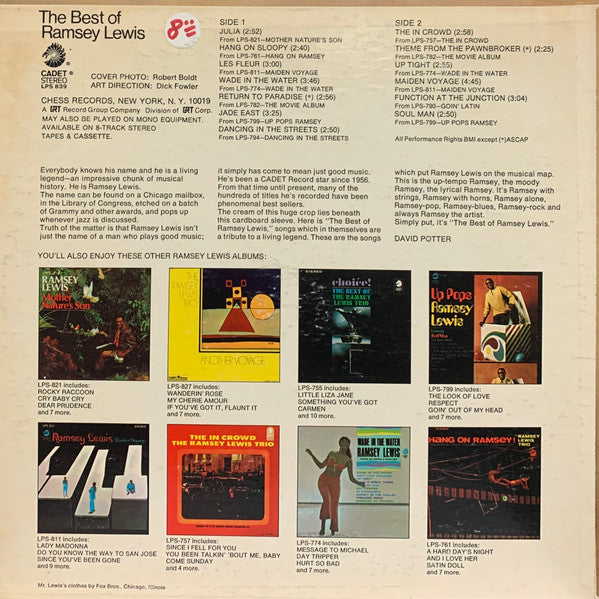 Ramsey Lewis : The Best Of Ramsey Lewis (LP, Comp, RE)