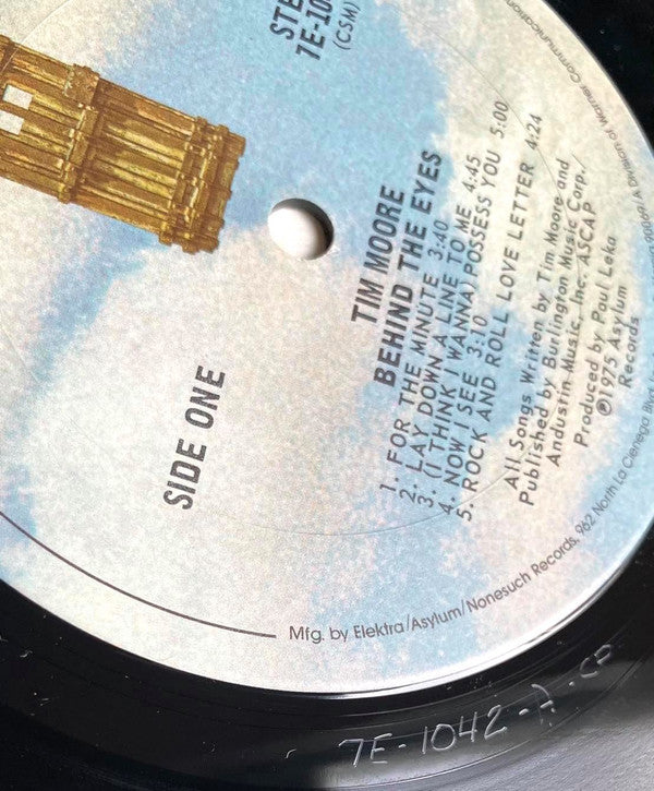 Tim Moore : Behind The Eyes (LP, Album, San)
