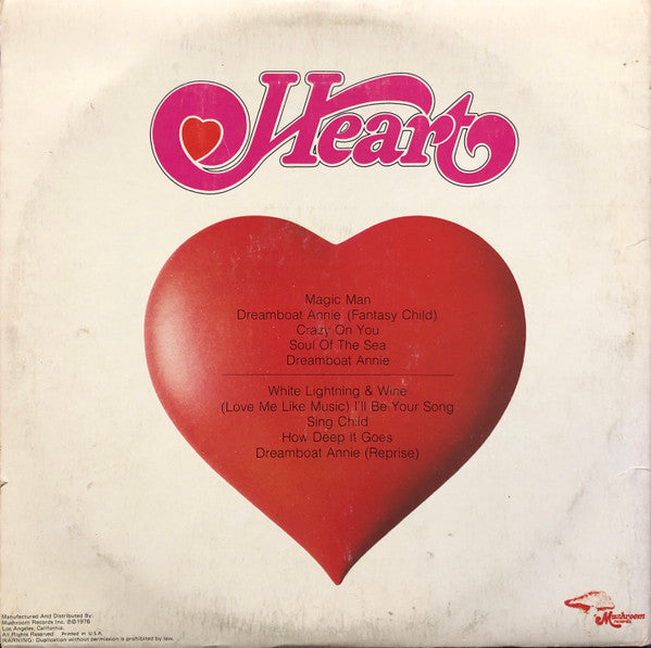 Heart : Dreamboat Annie (LP, Album, San)