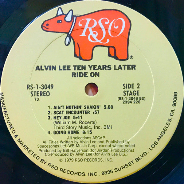 Alvin Lee & Ten Years Later : Ride On (LP, Album, Ter)
