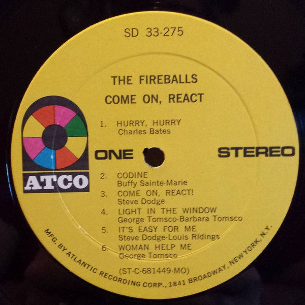 The Fireballs : Come On, React! (LP, Album, Mon)