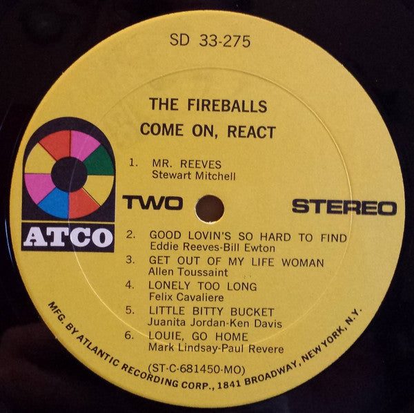 The Fireballs : Come On, React! (LP, Album, Mon)
