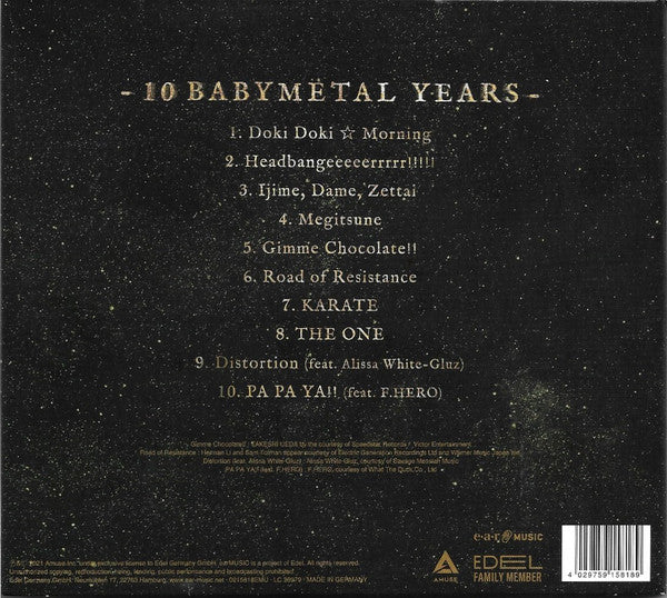 Babymetal : 10 Babymetal Years (CD, Comp, Dig)