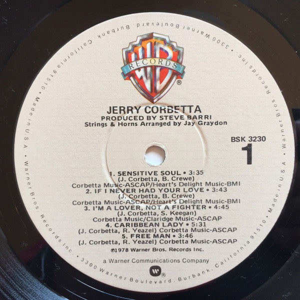 Jerry Corbetta : Jerry Corbetta (LP, Album, Win)