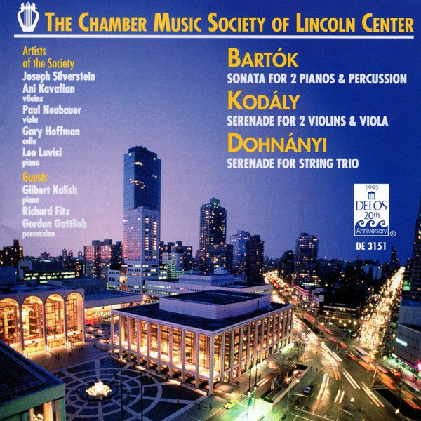 The Chamber Music Society Of Lincoln Center, Ernst von Dohnányi, Zoltán Kodály, Béla Bartók : Sonata For 2 Pianos & Percussion / Serenade For 2 Violins & Viola / Serenade For String Trio (CD)